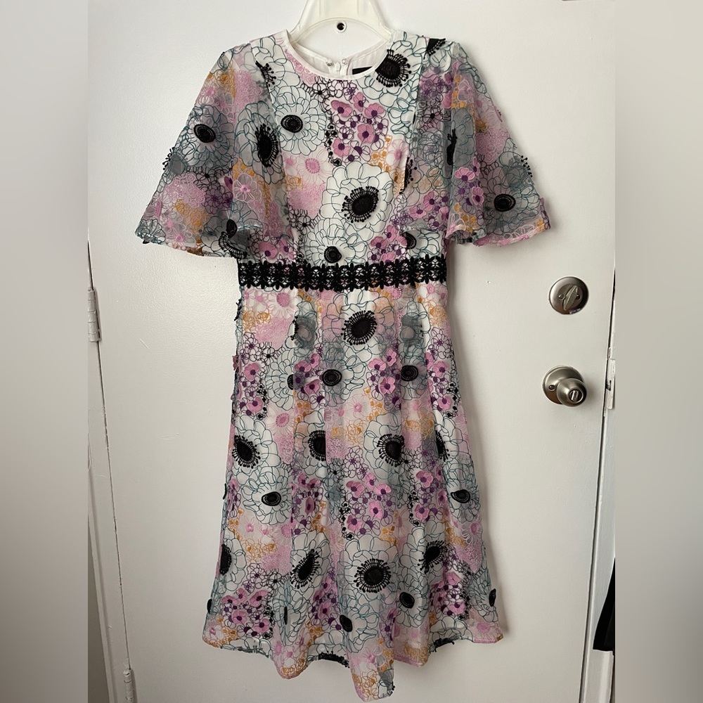 No. 5 Floral Appliqué Dress